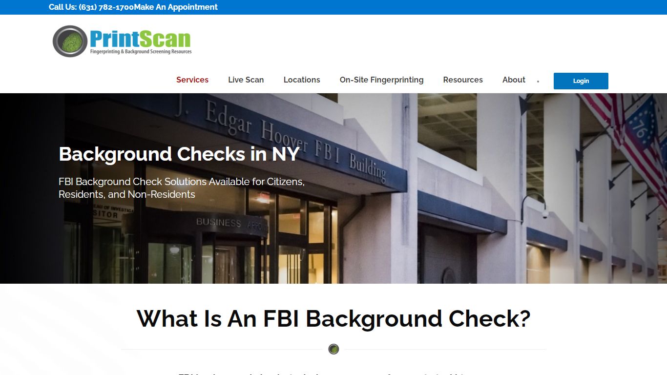 FBI Background Check Services | FBI Apostille Services | PrintScan